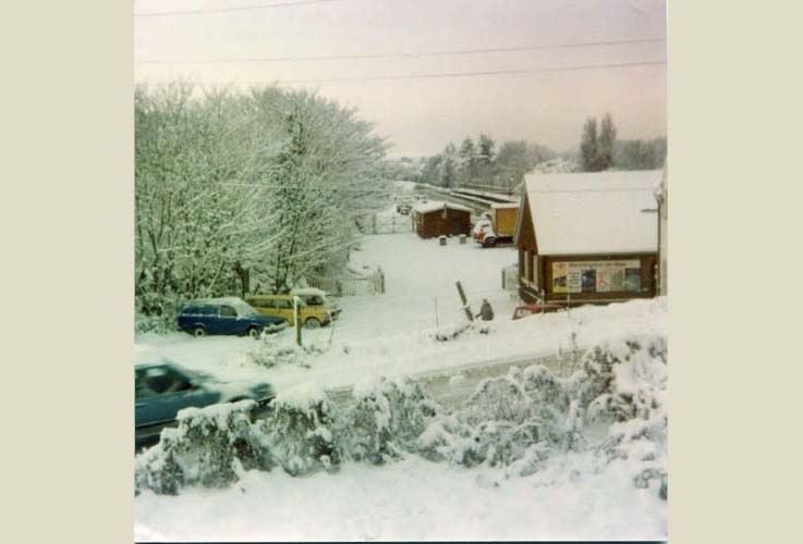 Station Yard in Snow - 1980's